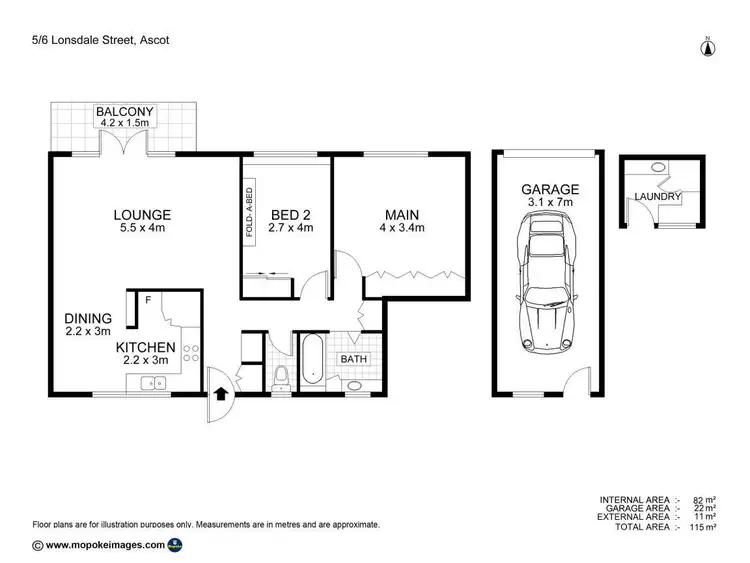 Floorplan of Homely unit listing, 5/6 Lonsdale Street, Ascot QLD 4007