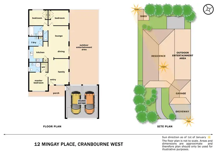 Floorplan of Homely house listing, 12 Mingay Place, Cranbourne West VIC 3977