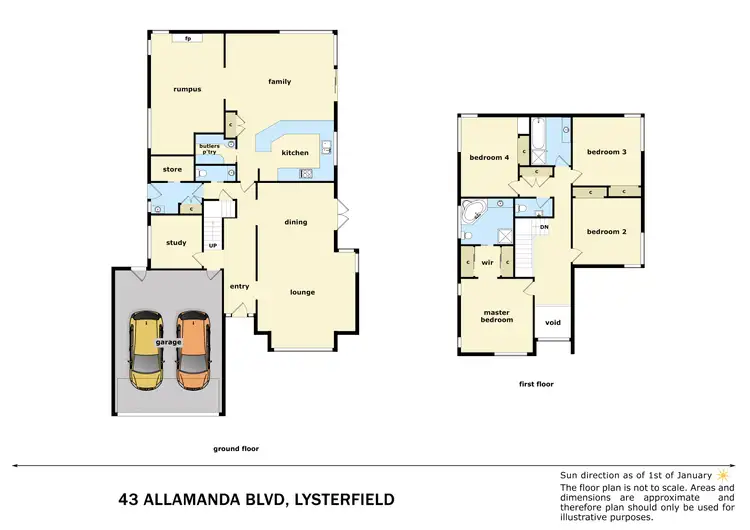 Floorplan of Homely house listing, 43 Allamanda Boulevard, Lysterfield VIC 3156