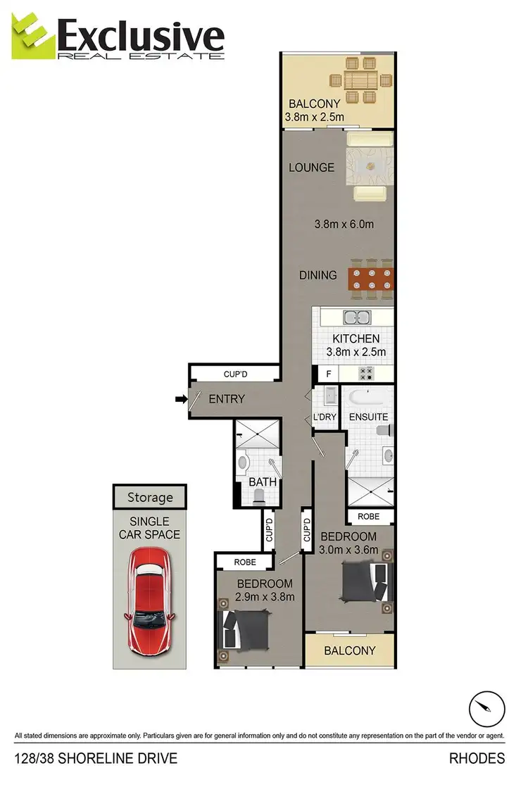 Floorplan of Homely apartment listing, 128/38 Shoreline Drive, Rhodes NSW 2138