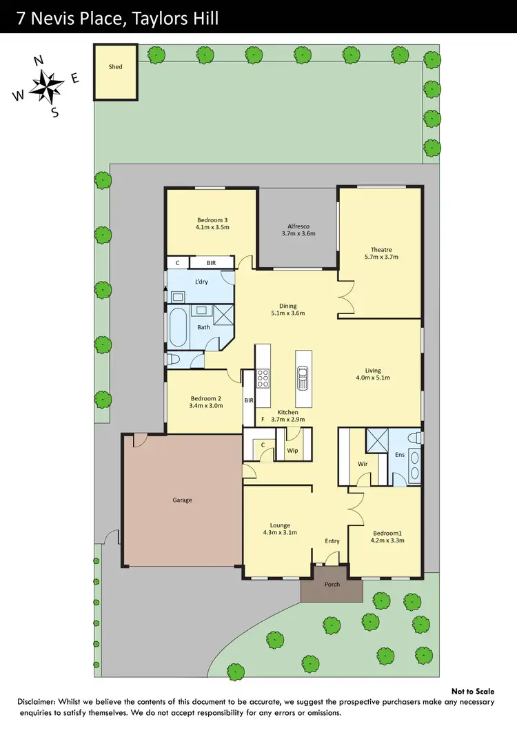 Floorplan of Homely house listing, 7 Nevis Place, Taylors Hill VIC 3037