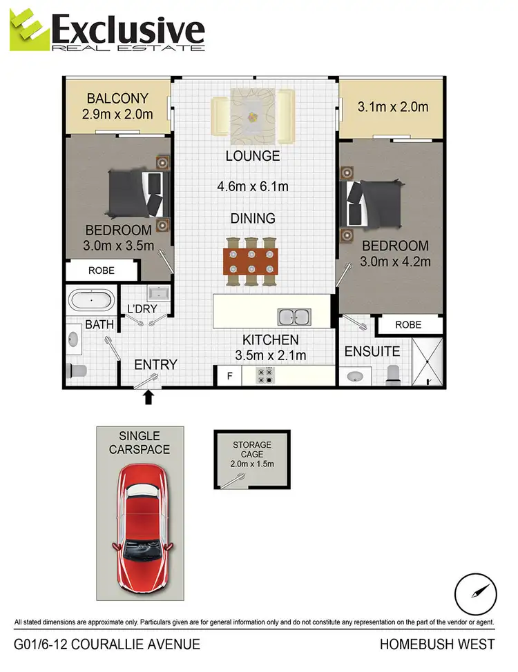 Floorplan of Homely apartment listing, G01/6-12 Courallie Avenue, Homebush West NSW 2140
