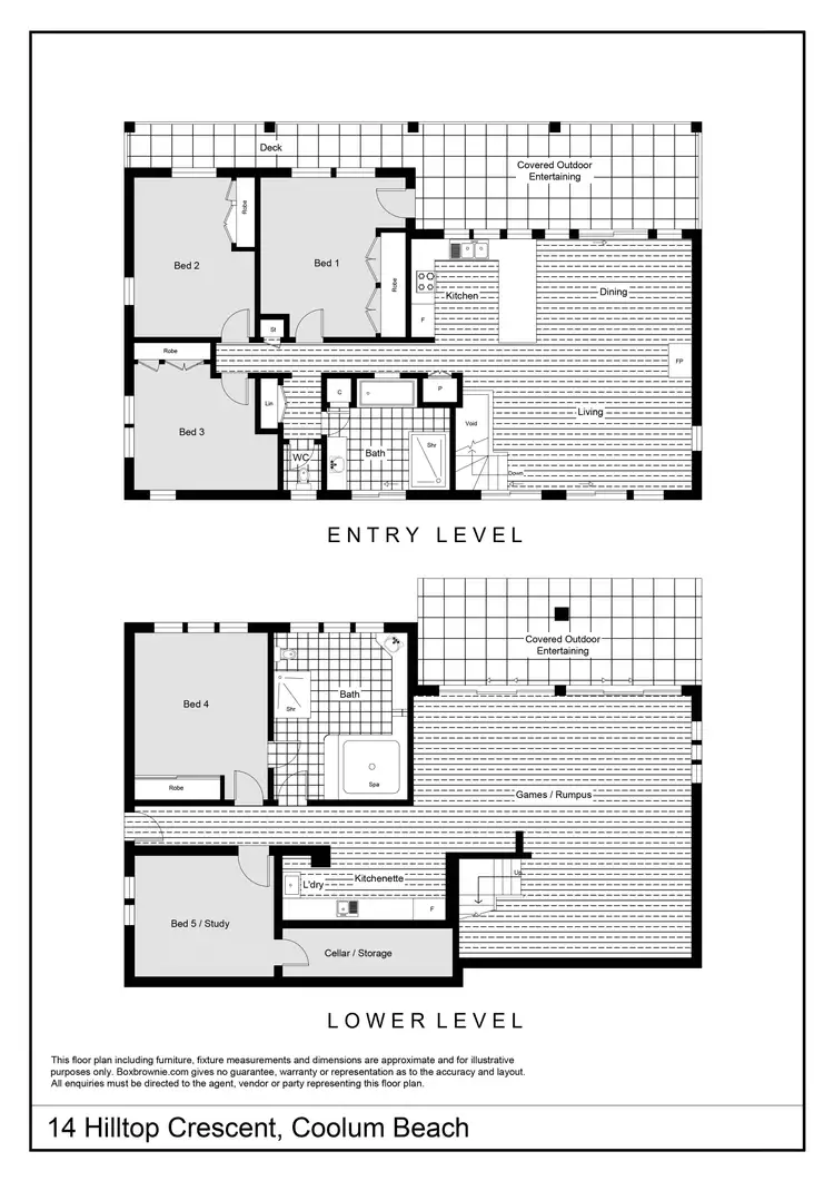 Floorplan of Homely house listing, 14 Hilltop Crescent, Coolum Beach QLD 4573