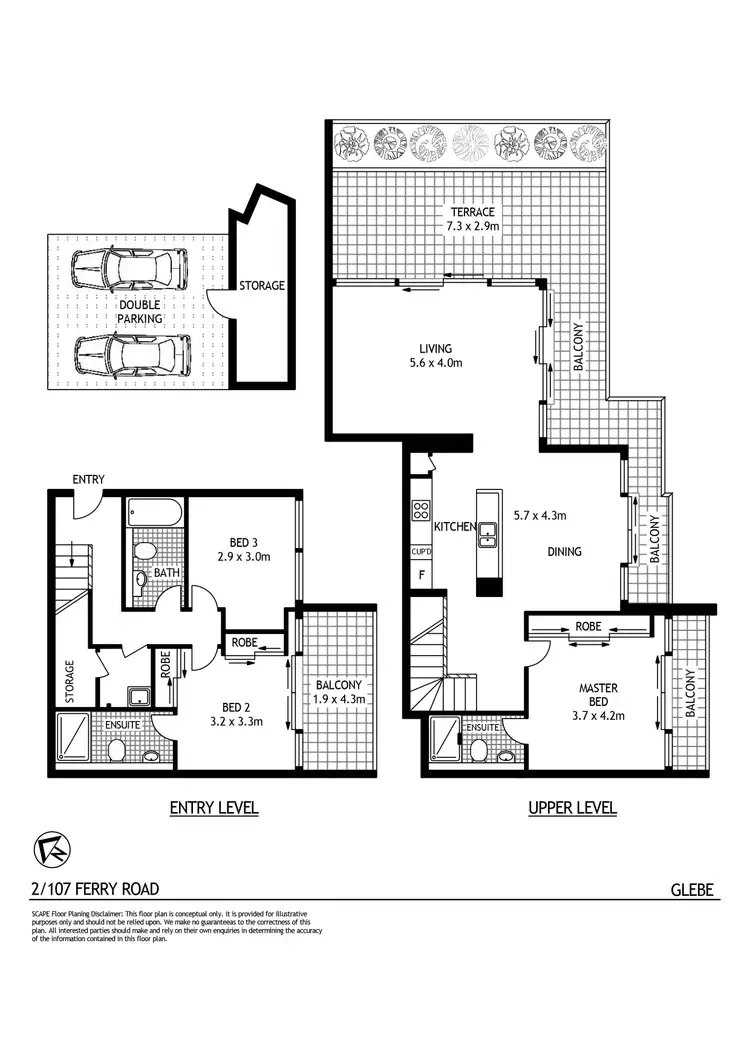 Floorplan of Homely apartment listing, 2/107 Ferry Road, Glebe NSW 2037