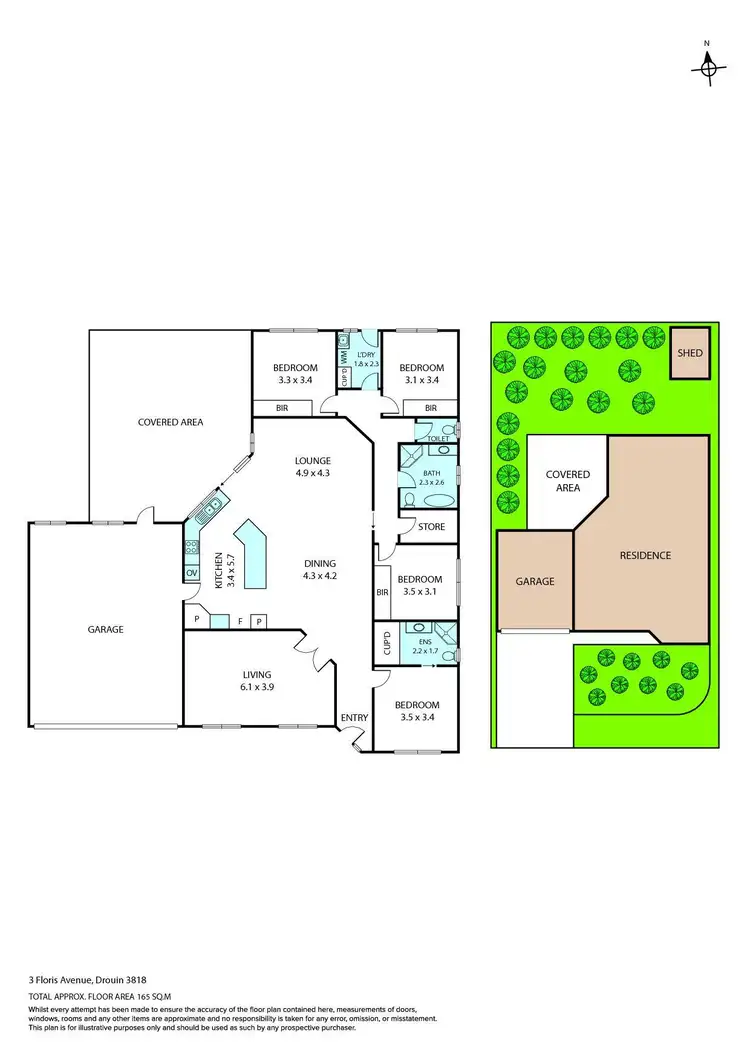 Floorplan of Homely house listing, 3 Floris Avenue, Drouin VIC 3818