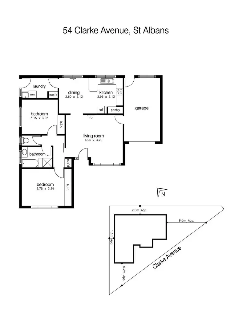 Floorplan of Homely house listing, 54 Clarke Avenue, St Albans VIC 3021
