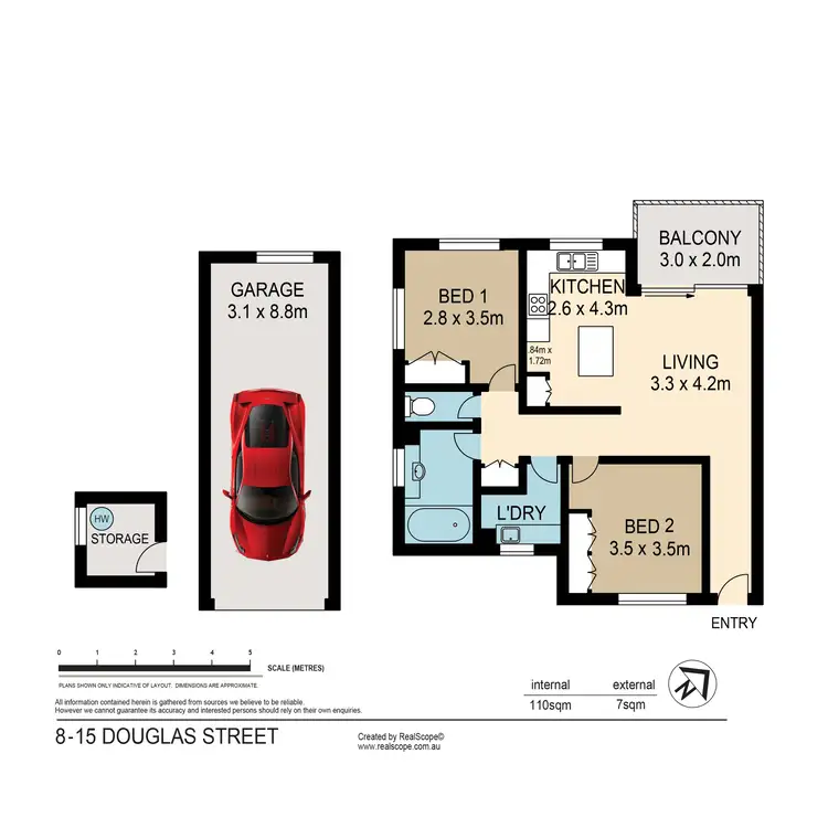 Floorplan of Homely unit listing, 8/15 Douglas Street, St Lucia QLD 4067