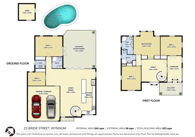 Floorplan of Homely house listing, 25 Bride Street, Wynnum QLD 4178