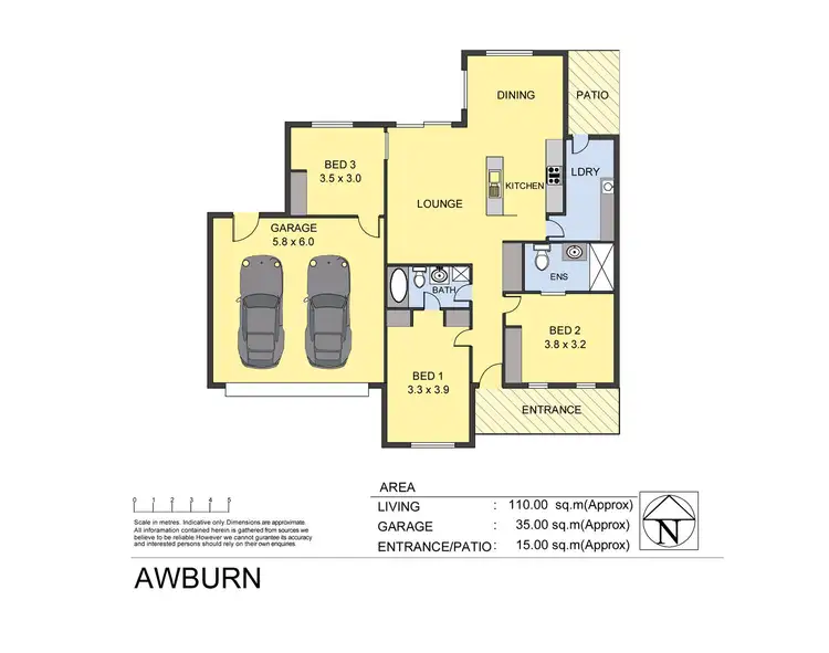 Floorplan of Homely townhouse listing, 5/31 Awburn Street, Wodonga VIC 3690