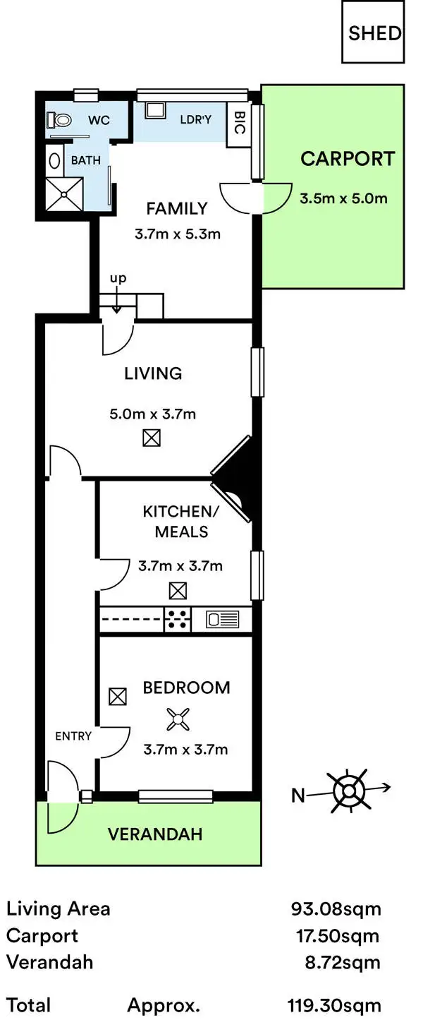 Floorplan of Homely semi-detached listing, 17 & 17A Williams Avenue, St Morris SA 5068