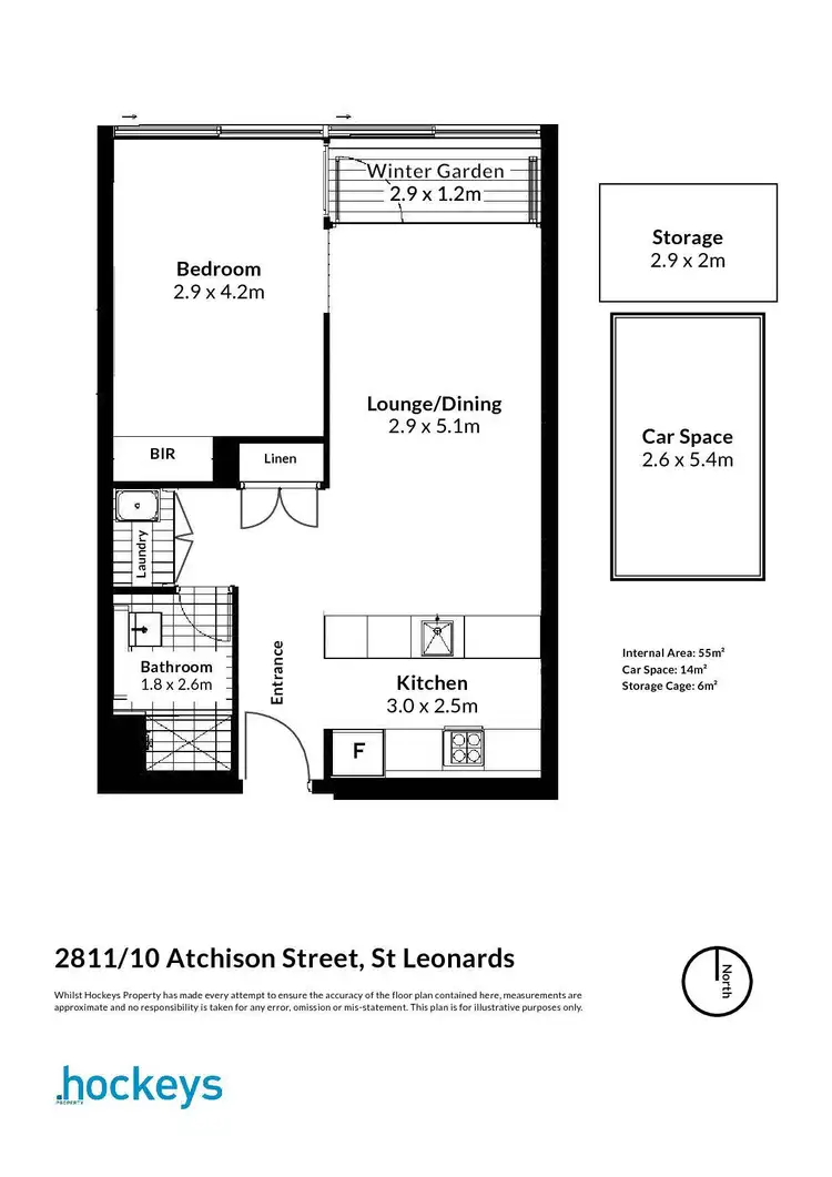 Floorplan of Homely apartment listing, 2811/10 Atchison Street, St Leonards NSW 2065