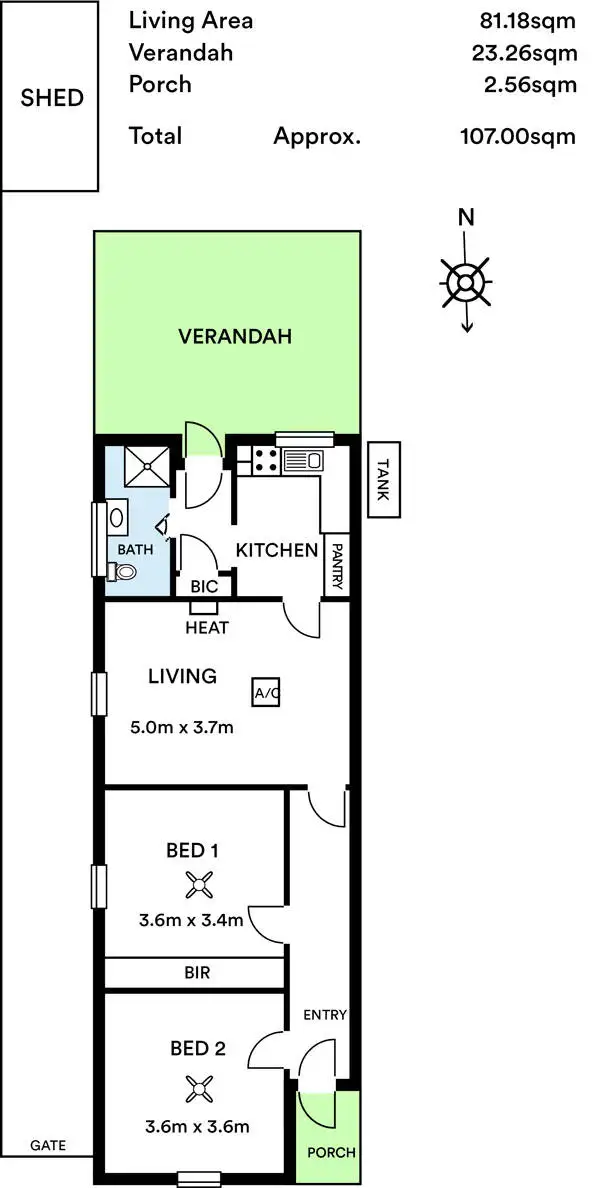 Floorplan of Homely house listing, 2 Boswell Place, Norwood SA 5067