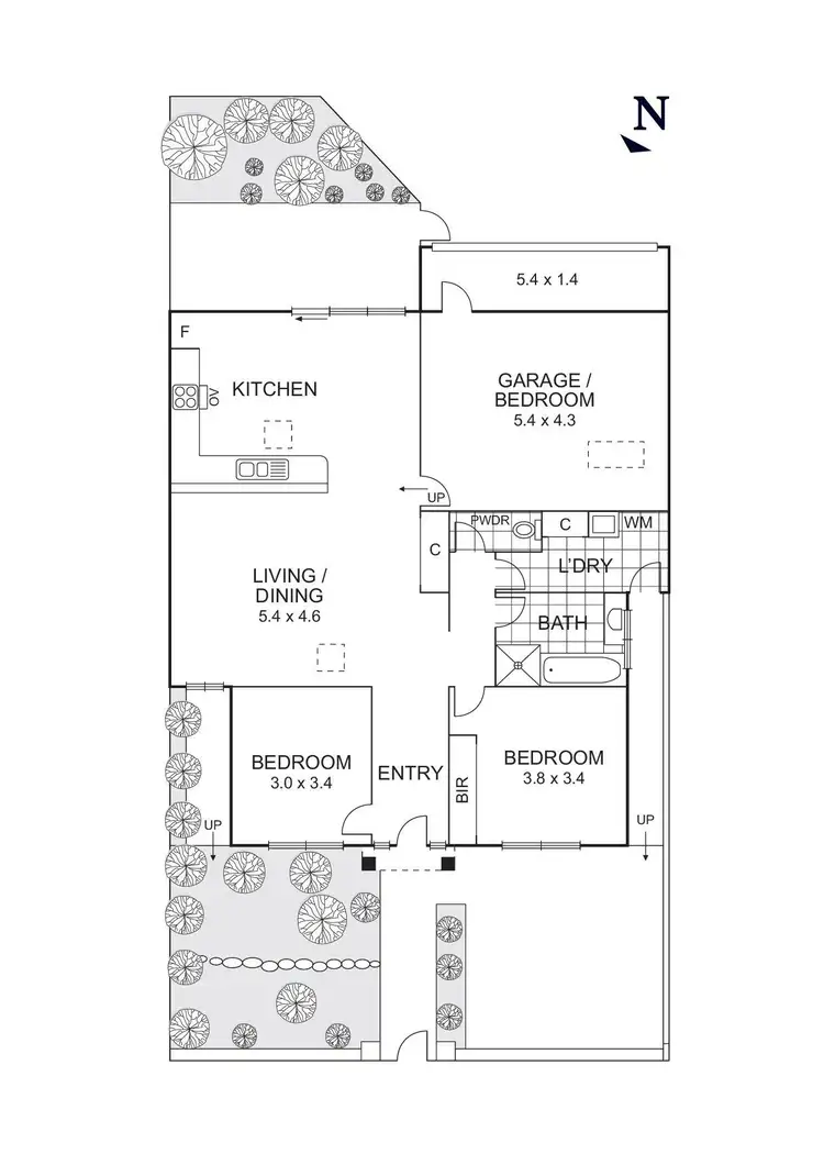 Floorplan of Homely unit listing, 1/102-106 Thompsons Road, Bulleen VIC 3105