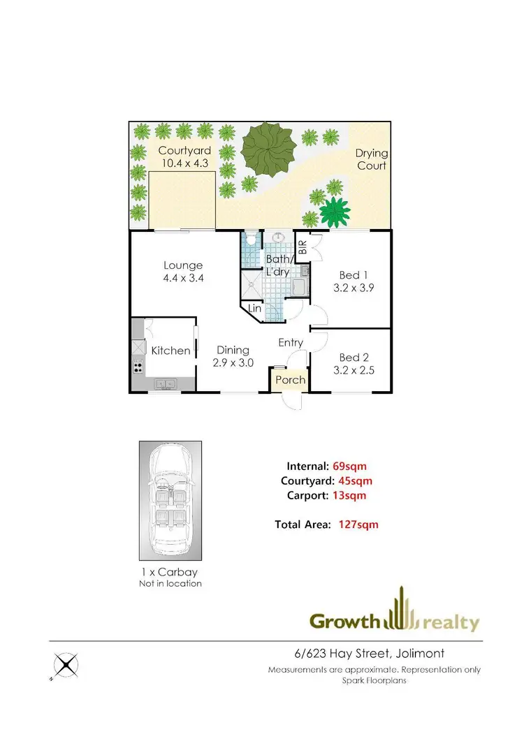 Floorplan of Homely villa listing, 6/623 Hay Street, Jolimont WA 6014