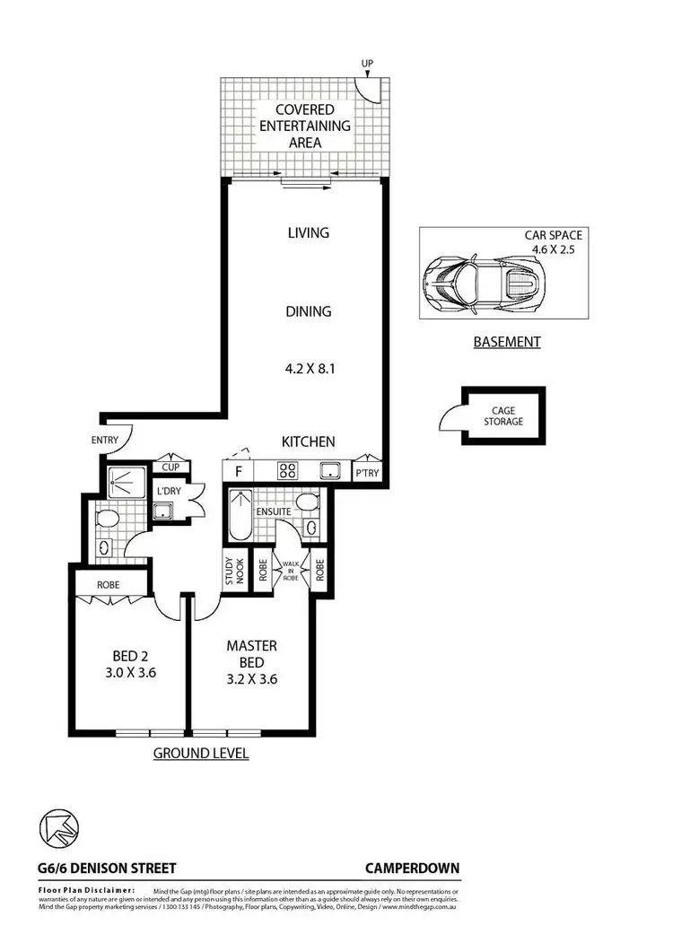Floorplan of Homely apartment listing, G6/6 Denison Street, Camperdown NSW 2050