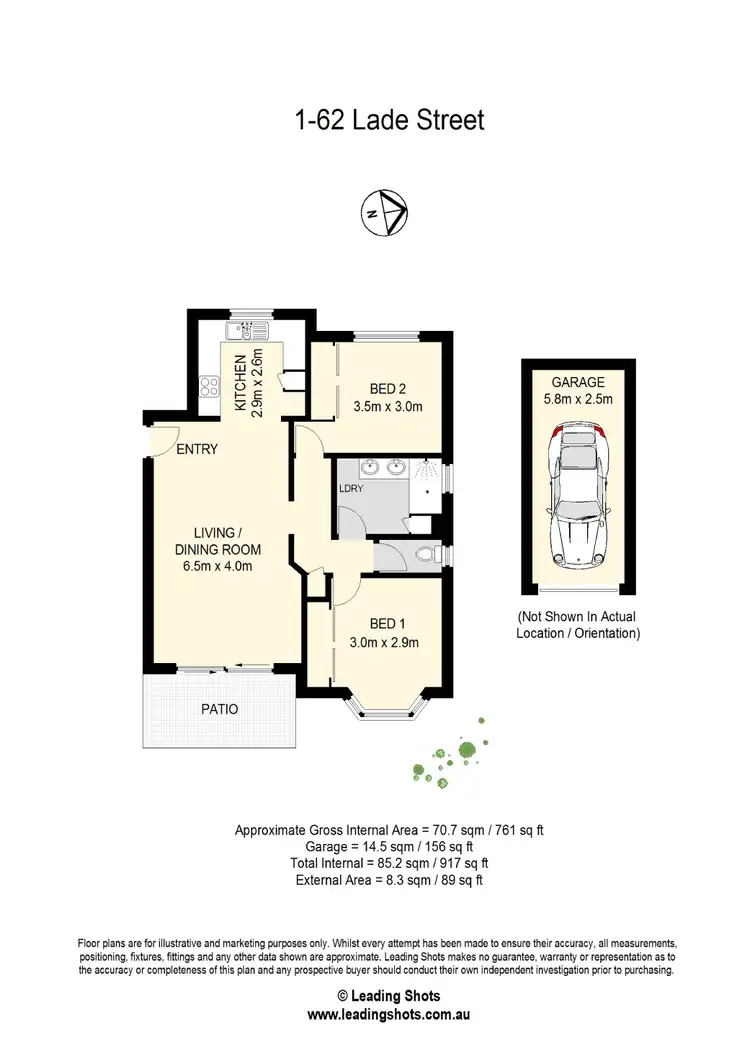 Floorplan of Homely unit listing, 1/62 Lade Street, Gaythorne QLD 4051