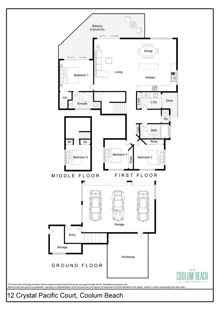 Floorplan of Homely house listing, 12 Crystal Pacific Court, Mount Coolum QLD 4573