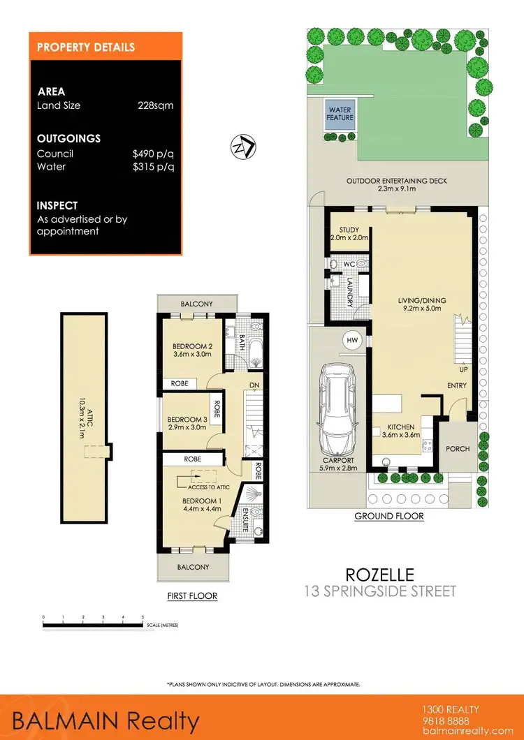 Floorplan of Homely house listing, 13 Springside Street, Rozelle NSW 2039