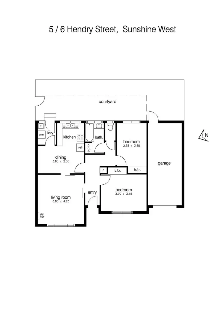 Floorplan of Homely unit listing, 5/6 Hendry Street, Sunshine West VIC 3020