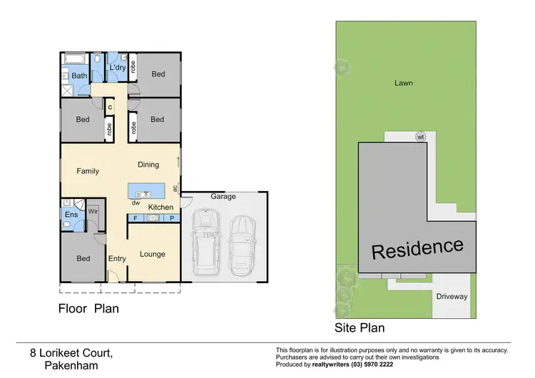 Floorplan of Homely house listing, 8 Lorikeet Court, Pakenham VIC 3810