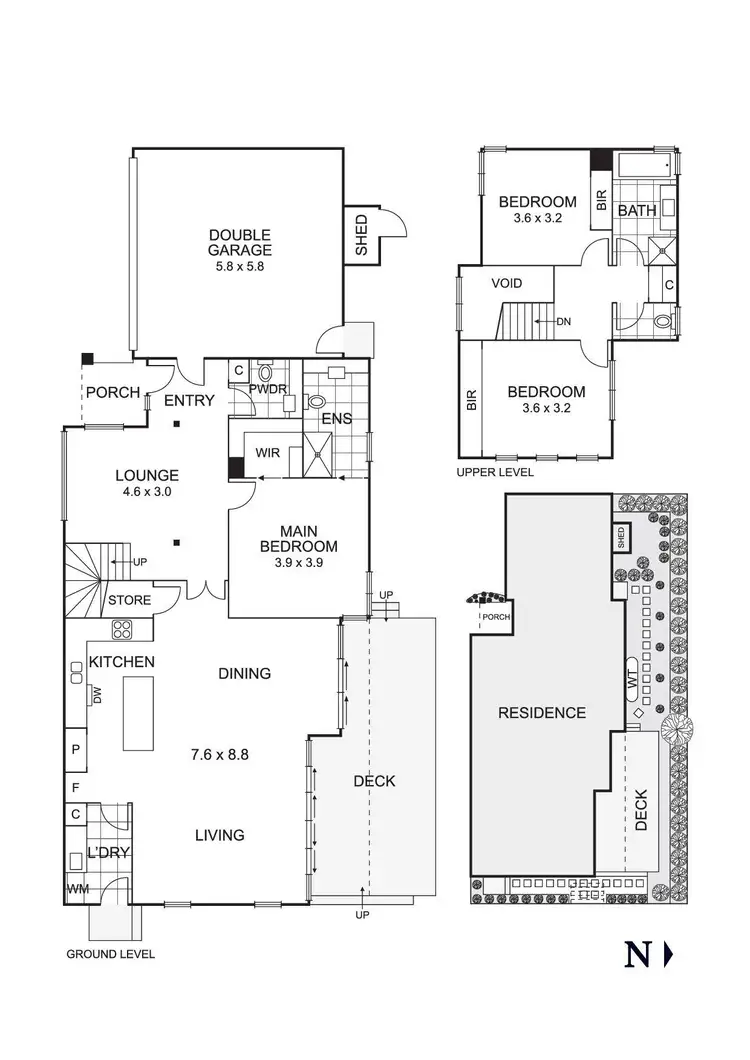 Floorplan of Homely townhouse listing, 3/13 Premier Avenue, Mitcham VIC 3132