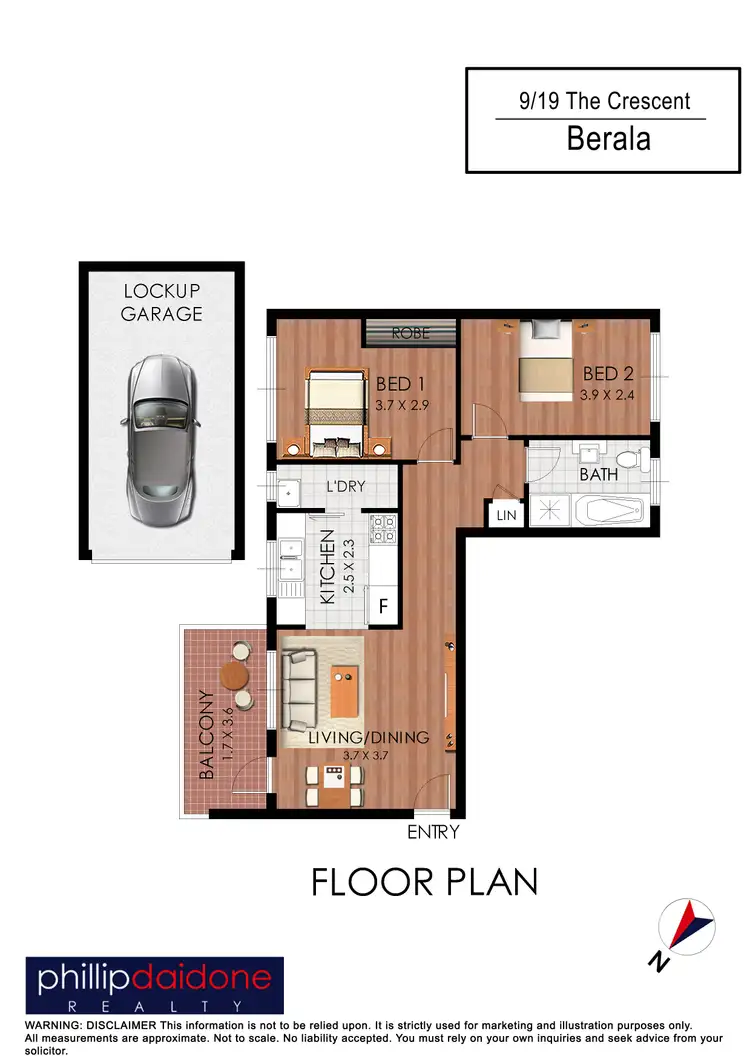 Floorplan of Homely unit listing, 9/19-21 The Crescent, Berala NSW 2141