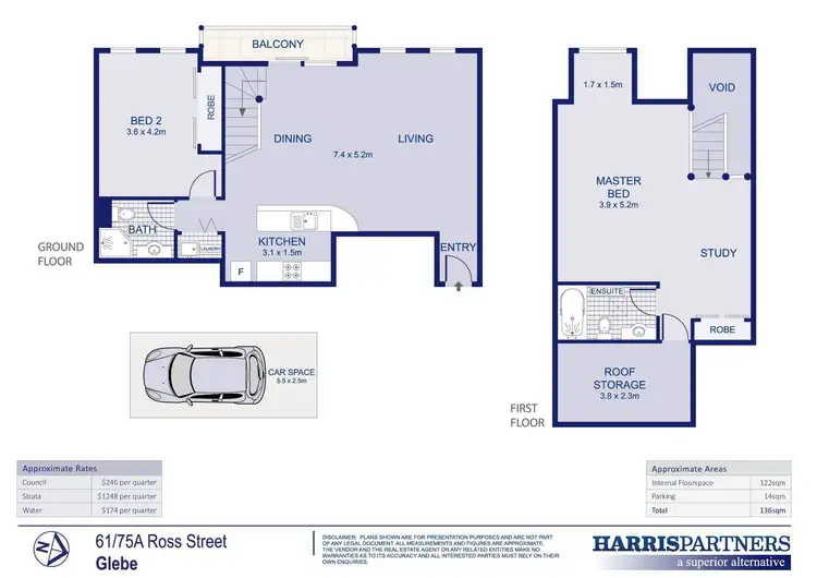 Floorplan of Homely unit listing, 61/75a Ross Street, Glebe NSW 2037