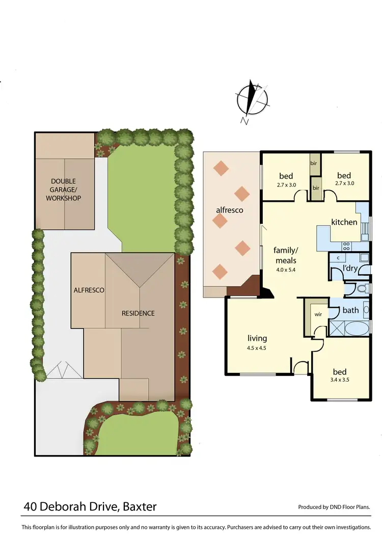 Floorplan of Homely house listing, 40 Deborah Drive, Baxter VIC 3911