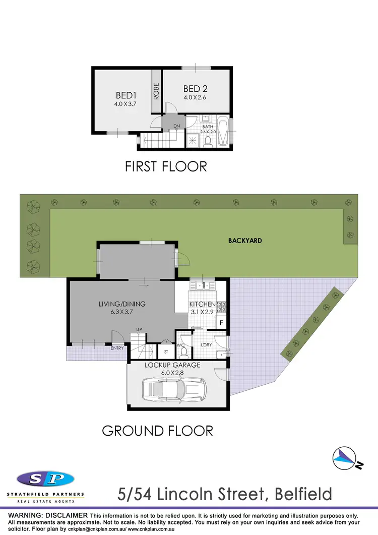 Floorplan of Homely townhouse listing, 5/54 Lincoln Street, Belfield NSW 2191