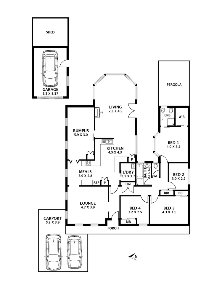 Floorplan of Homely house listing, 9 Plante Court, Sunbury VIC 3429