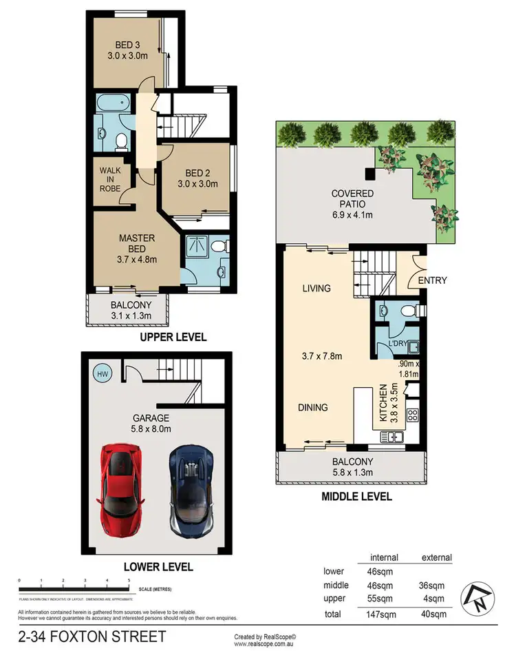 Floorplan of Homely townhouse listing, 2/34 Foxton Street, Indooroopilly QLD 4068
