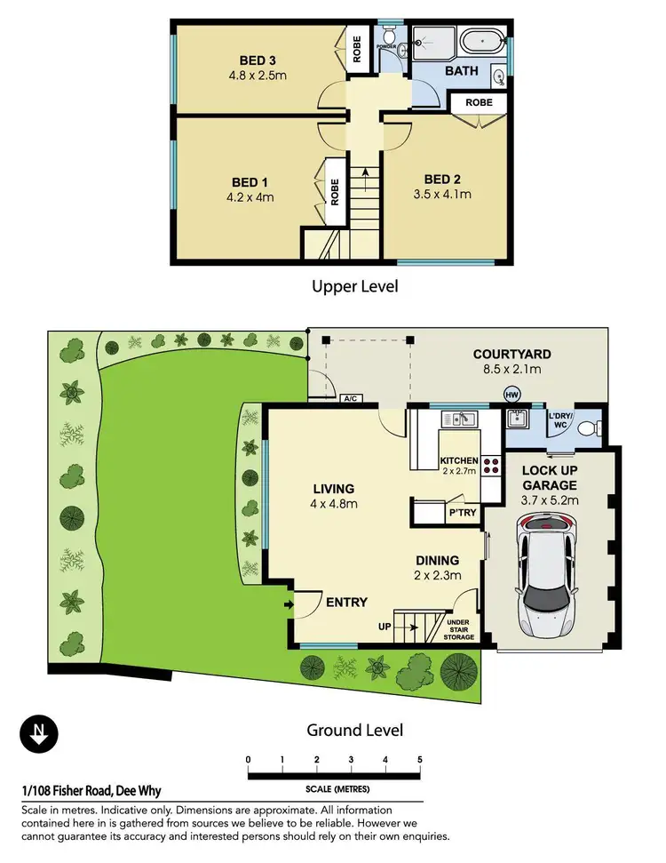 Floorplan of Homely townhouse listing, 1/108 Fisher Road, Dee Why NSW 2099