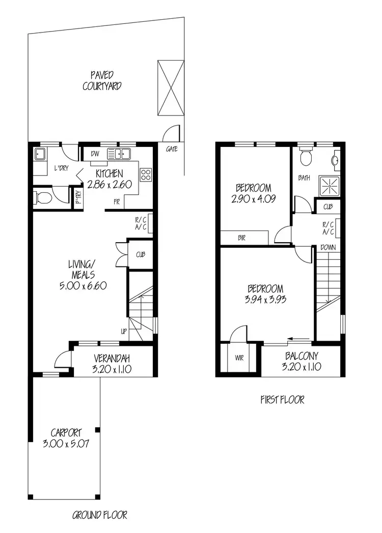 Floorplan of Homely unit listing, 2/71 Young Street, Parkside SA 5063