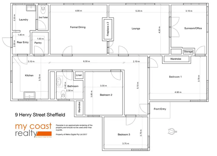 Floorplan of Homely house listing, 9 Henry Street, Sheffield TAS 7306