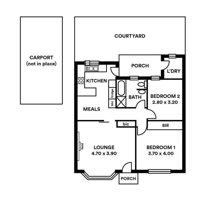 Floorplan of Homely unit listing, 2/45 Sydney Street, Glenside SA 5065