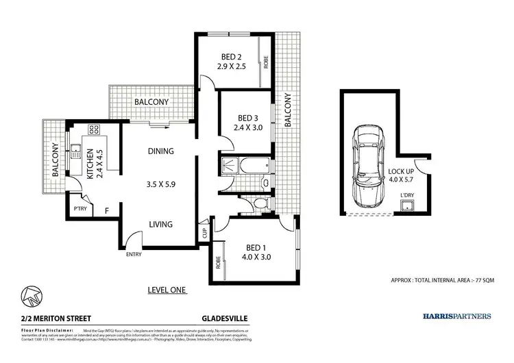 Floorplan of Homely unit listing, 2/2 Meriton Street, Gladesville NSW 2111