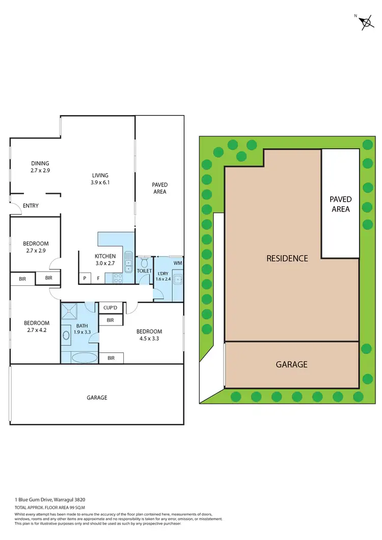 Floorplan of Homely house listing, 1 Blue Gum Drive, Warragul VIC 3820