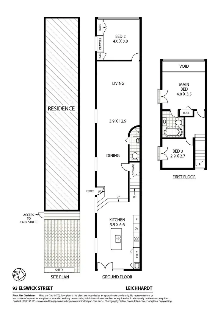 Floorplan of Homely house listing, 93 Elswick Street, Leichhardt NSW 2040