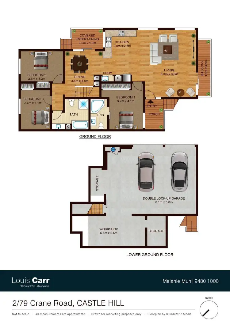 Floorplan of Homely townhouse listing, 2/79 Crane Road, Castle Hill NSW 2154