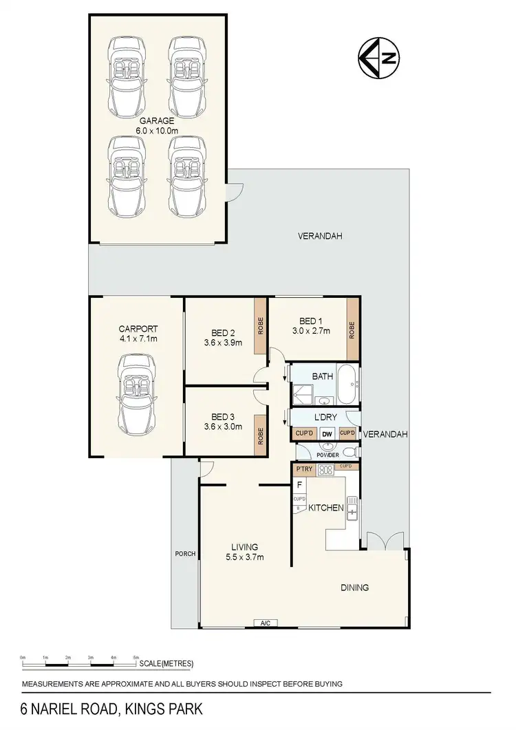 Floorplan of Homely house listing, 6 Nariel Road, Kings Park VIC 3021
