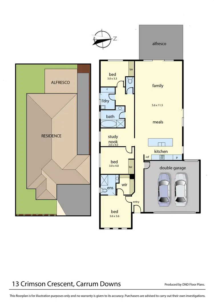 Floorplan of Homely house listing, 13 Crimson Crescent, Carrum Downs VIC 3201