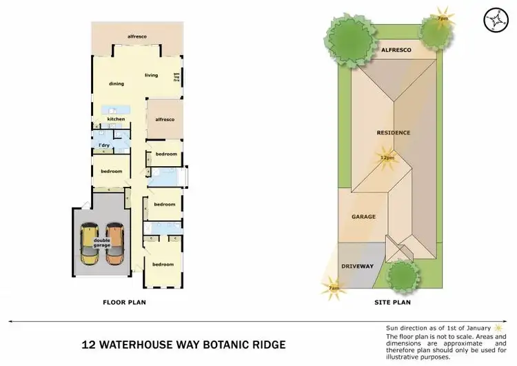 Floorplan of Homely house listing, 12 Waterhouse Way, Botanic Ridge VIC 3977