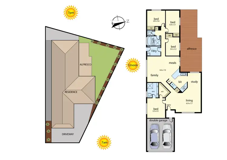Floorplan of Homely house listing, 1 Cory Place, Berwick VIC 3806