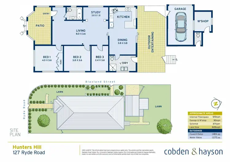Floorplan of Homely house listing, 127 Ryde Road, Hunters Hill NSW 2110