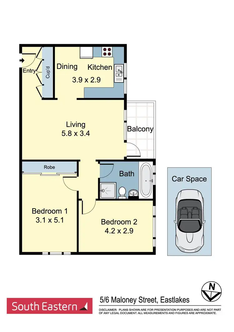 Floorplan of Homely unit listing, 5/6 Maloney Street, Eastlakes NSW 2018