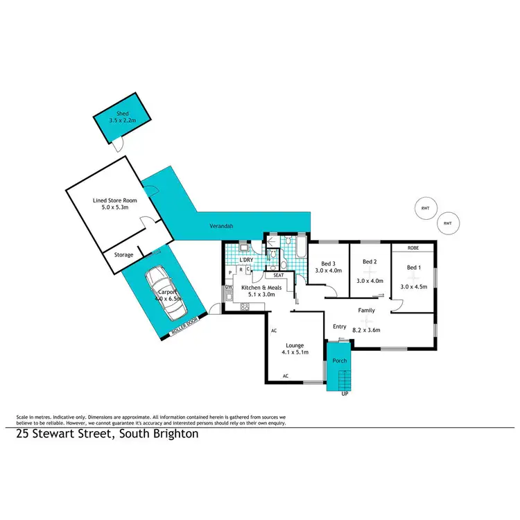 Floorplan of Homely house listing, 25 Stewart Street, South Brighton SA 5048