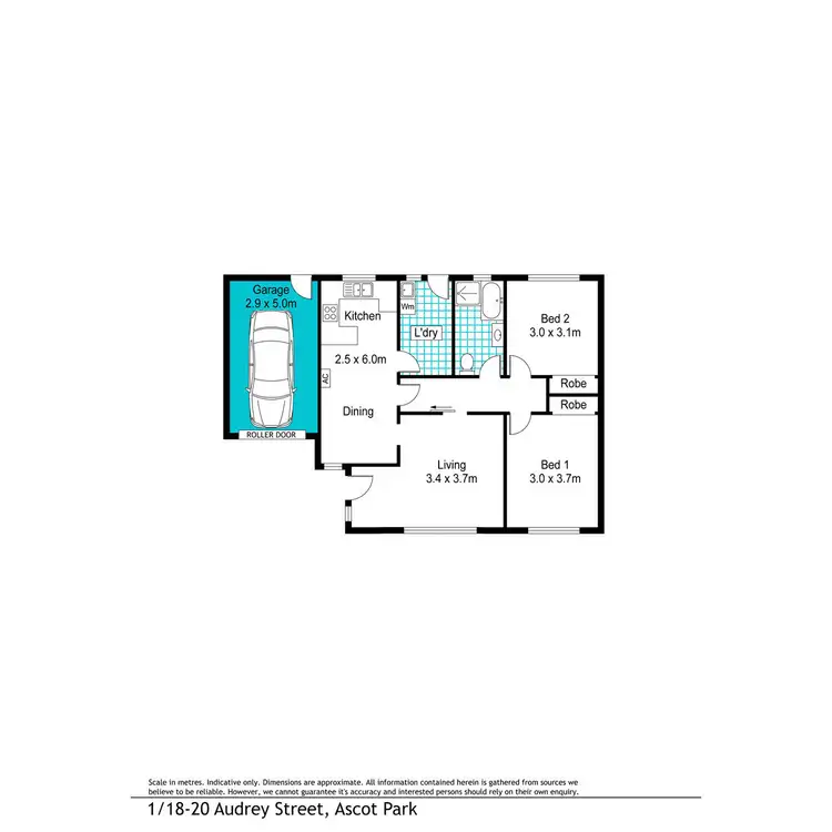 Floorplan of Homely unit listing, 1/18 Audrey Street, Ascot Park SA 5043