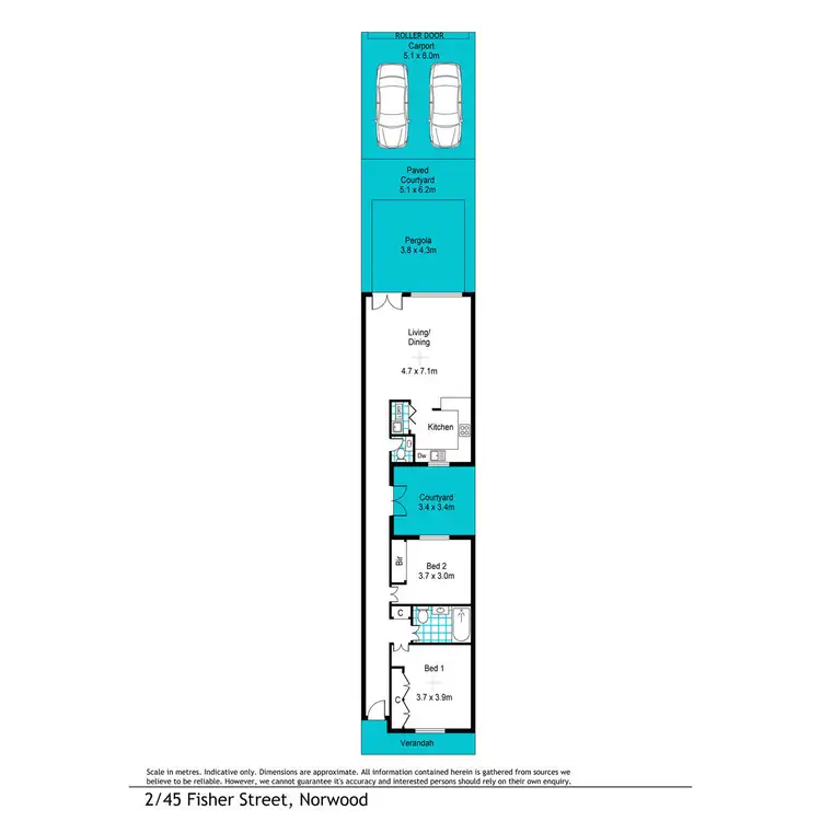 Floorplan of Homely house listing, 2/45 Fisher Street, Norwood SA 5067