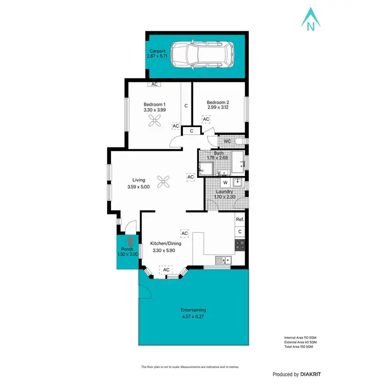 Floorplan of Homely house listing, 2/17 Romford Street, West Hindmarsh SA 5007