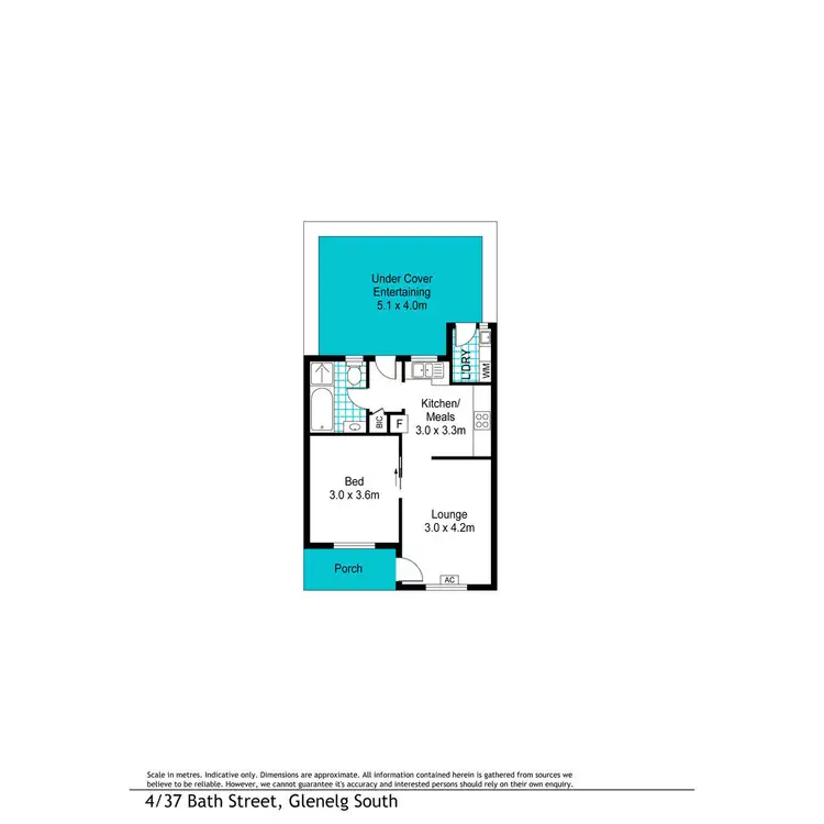 Floorplan of Homely unit listing, 4/37 Bath Street, Glenelg South SA 5045